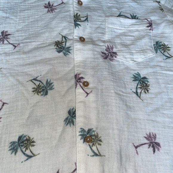 Grayson Thread Boys Button Down Short Sleeve Palm Tree Top - Picture 2 of 4